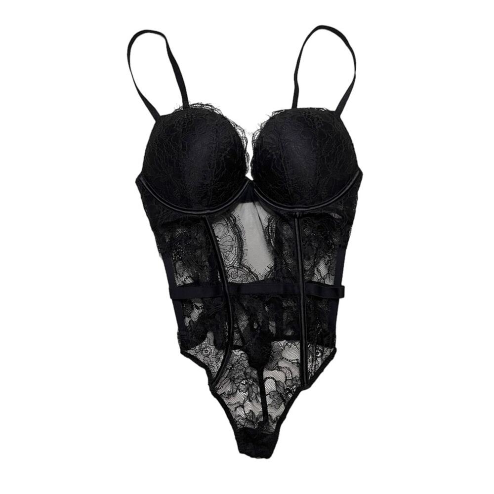 Victoria’s Secret Bombshell Lace Teddy Black Size XL